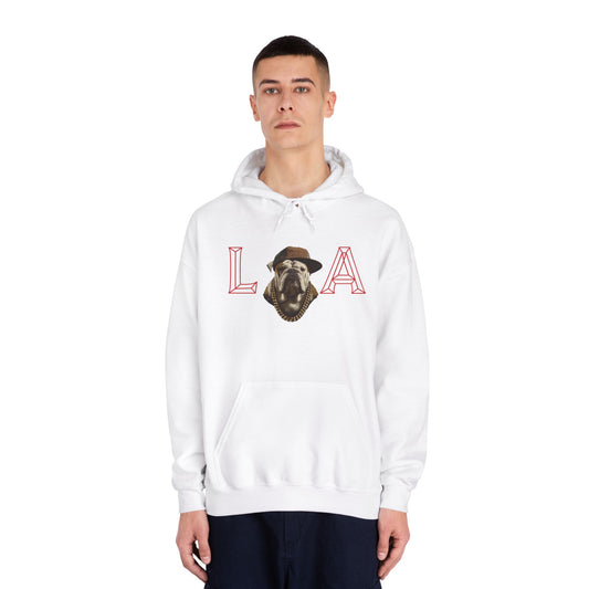 LA & BIG RACKS Hooded Sweatshirt, Unisex Hoodie, Funny Sweatshirt, Gift for Dog Lovers, Casual Wear, Streetwear Style