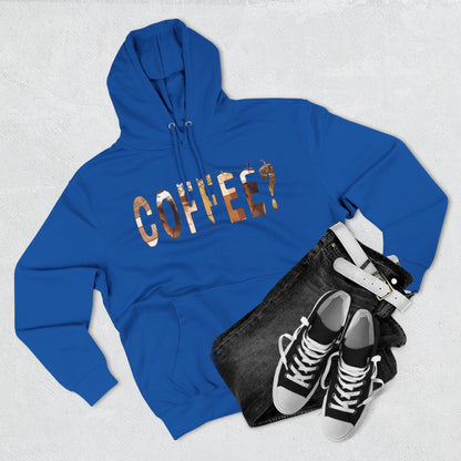 Cozy Coffee Lover Hoodie, Fleece Pullover, Gift for Coffee Enthusiasts, Casual Wear, Fun Coffee Design, Warm Layer