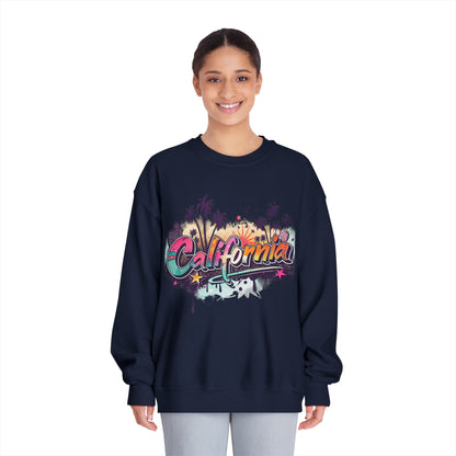 California Vibes Crewneck Sweatshirt | Perfect for Casual Outings, Travel, Spring, Summer, Gift for Friends