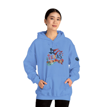 Texas Pride Hooded Sweatshirt - Unisex Heavy Blend, Cozy Texas Apparel, Graphic Sweatshirt for Men & Women, Gift for Texans, State [...]