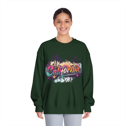 California Vibes Crewneck Sweatshirt | Perfect for Casual Outings, Travel, Spring, Summer, Gift for Friends