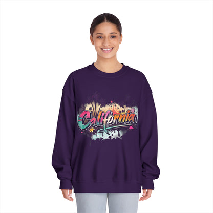 California Vibes Crewneck Sweatshirt | Perfect for Casual Outings, Travel, Spring, Summer, Gift for Friends