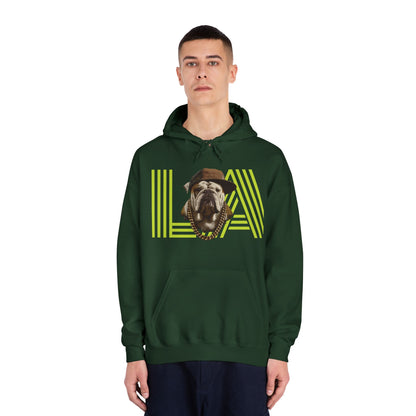 LA & BIG RACKS Hooded Sweatshirt, Unisex Hoodie, Funny Sweatshirt, Gift for Dog Lovers, Casual Wear, Streetwear Style