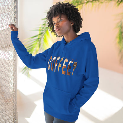 Cozy Coffee Lover Hoodie, Fleece Pullover, Gift for Coffee Enthusiasts, Casual Wear, Fun Coffee Design, Warm Layer