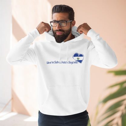 Heartfelt Fleece Hoodie, Celebrate Salvadorean Independence, Fall Wardrobe Essential, Cozy Gift for Nature Lovers, Perfect for September Events
