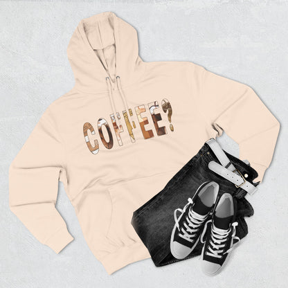 Cozy Coffee Lover Hoodie, Fleece Pullover, Gift for Coffee Enthusiasts, Casual Wear, Fun Coffee Design, Warm Layer