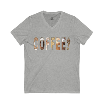 Coffee Lover V-Neck Tee, Unisex T-Shirt for Baristas, Gift for Coffee Enthusiasts, Cute Coffee Shirt, Funny Coffee Apparel