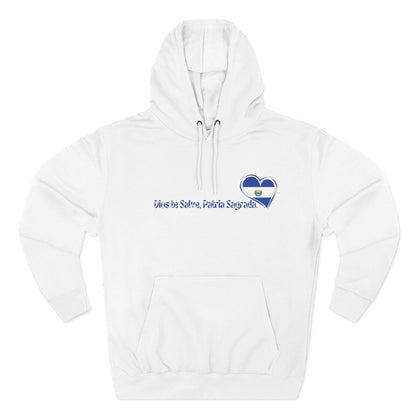 Heartfelt Fleece Hoodie, Celebrate Salvadorean Independence, Fall Wardrobe Essential, Cozy Gift for Nature Lovers, Perfect for September Events
