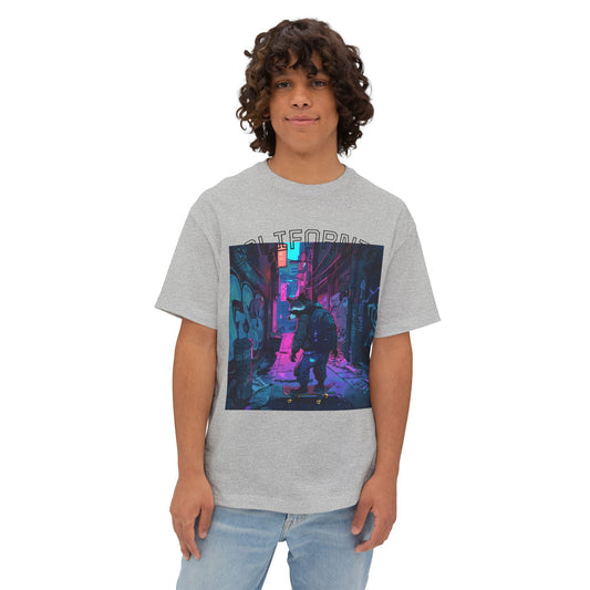 Vibrant Street Art Boxy Tee, Oversized Graphic Tee, Casual Wear, Urban Outfit, Gift for Art Lovers, Trendy Summer Top