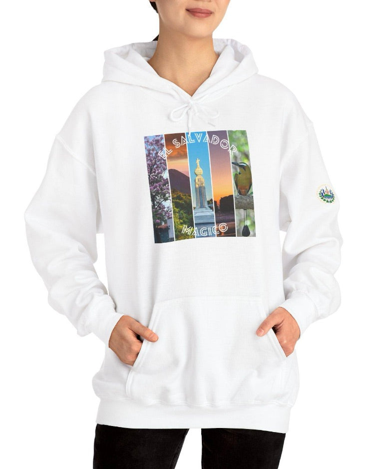 El Salvador Mágico Hoodie | Unisex Black Hoodie | Salvadoran Heritage Sweatshirt | Travel Gift | Latin America Streetwear