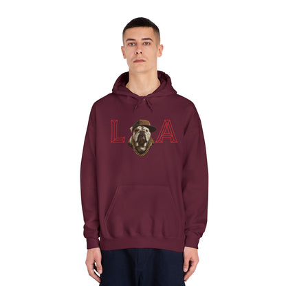 LA & BIG RACKS Hooded Sweatshirt, Unisex Hoodie, Funny Sweatshirt, Gift for Dog Lovers, Casual Wear, Streetwear Style