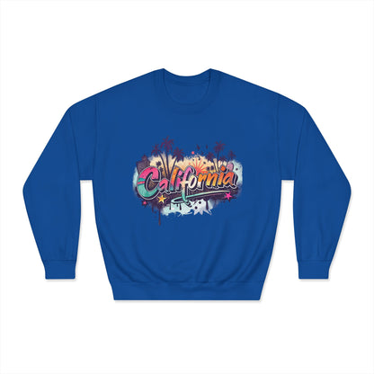California Vibes Crewneck Sweatshirt | Perfect for Casual Outings, Travel, Spring, Summer, Gift for Friends