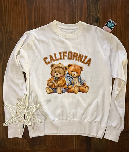 California Teddy Bear Sweatshirt – Cozy Unisex Retro Crewneck | Vintage-Style Bears Pullover