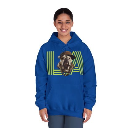 LA & BIG RACKS Hooded Sweatshirt, Unisex Hoodie, Funny Sweatshirt, Gift for Dog Lovers, Casual Wear, Streetwear Style