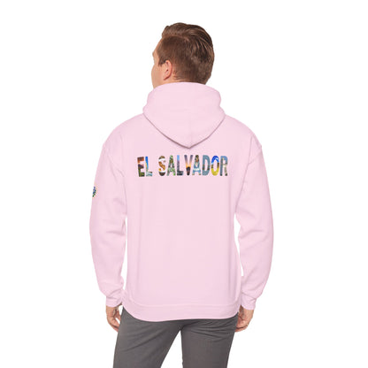 El Salvador Graphic Hoodie - Cozy Unisex Sweatshirt for Travel Lovers, Gift for Friends, Casual Wear, Holiday Apparel