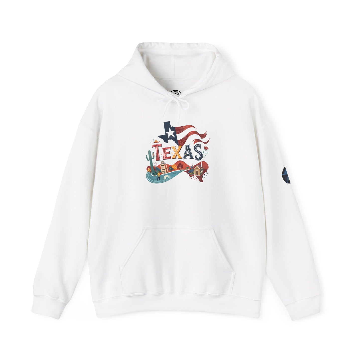 Texas Pride Hooded Sweatshirt - Unisex Heavy Blend, Cozy Texas Apparel, Graphic Sweatshirt for Men & Women, Gift for Texans, State [...]