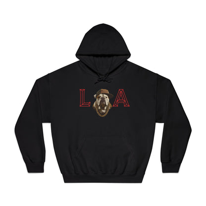LA & BIG RACKS Hooded Sweatshirt, Unisex Hoodie, Funny Sweatshirt, Gift for Dog Lovers, Casual Wear, Streetwear Style