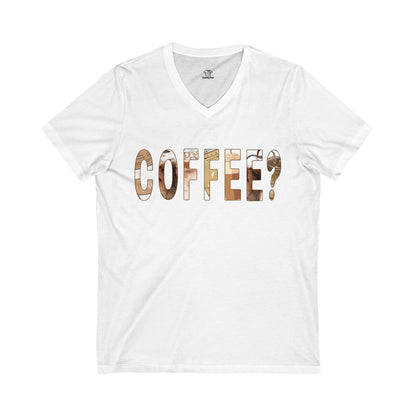 Coffee Lover V-Neck Tee, Unisex T-Shirt for Baristas, Gift for Coffee Enthusiasts, Cute Coffee Shirt, Funny Coffee Apparel