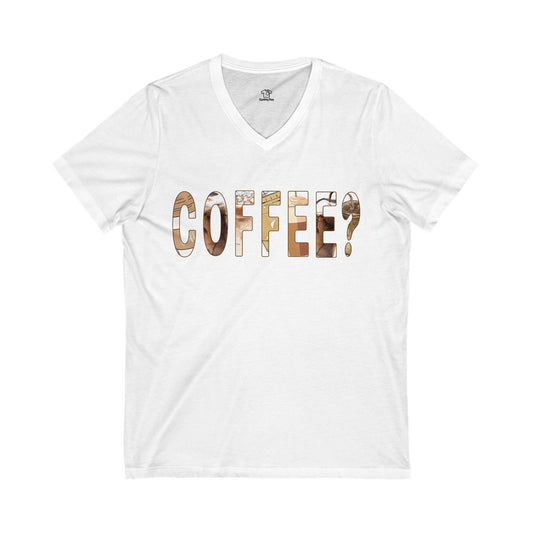 Coffee Lover V-Neck Tee, Unisex T-Shirt for Baristas, Gift for Coffee Enthusiasts, Cute Coffee Shirt, Funny Coffee Apparel