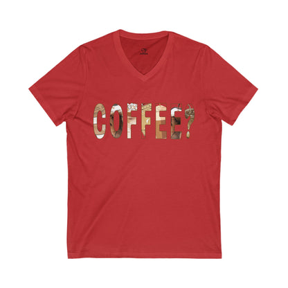 Coffee Lover V-Neck Tee, Unisex T-Shirt for Baristas, Gift for Coffee Enthusiasts, Cute Coffee Shirt, Funny Coffee Apparel