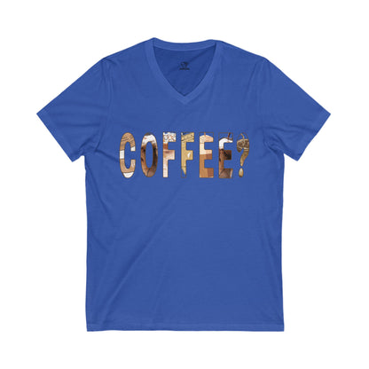 Coffee Lover V-Neck Tee, Unisex T-Shirt for Baristas, Gift for Coffee Enthusiasts, Cute Coffee Shirt, Funny Coffee Apparel