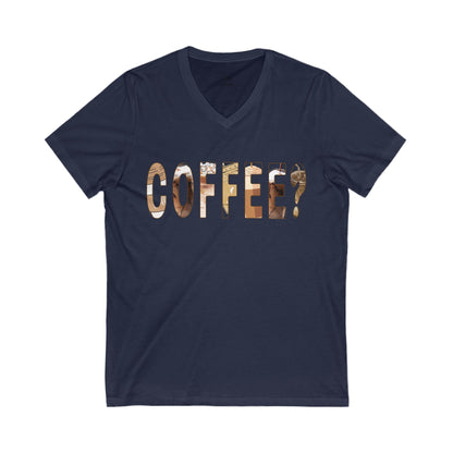 Coffee Lover V-Neck Tee, Unisex T-Shirt for Baristas, Gift for Coffee Enthusiasts, Cute Coffee Shirt, Funny Coffee Apparel