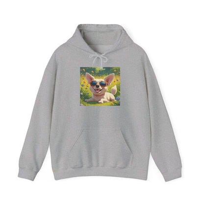 Playful Corgi Sweatshirt, Cozy Hoodie, Dog Lover Gift, Cute Pet Apparel, California Style, Sunglasses Dog Design