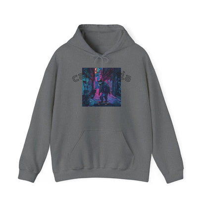 Urban Night Vibes Hoodie - Unisex Heavy Blend™ Sweatshirt, Cozy Streetwear, Chill Fashion, Gift for Her or Him, Fall/Winter Essential