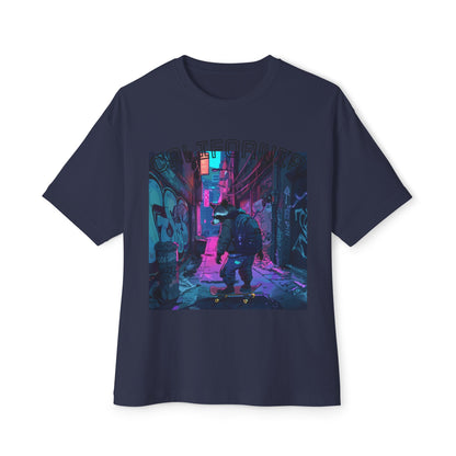 Vibrant Street Art Boxy Tee, Oversized Graphic Tee, Casual Wear, Urban Outfit, Gift for Art Lovers, Trendy Summer Top