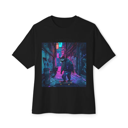 Vibrant Street Art Boxy Tee, Oversized Graphic Tee, Casual Wear, Urban Outfit, Gift for Art Lovers, Trendy Summer Top