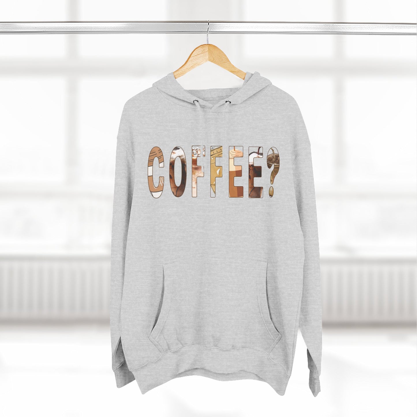 Cozy Coffee Lover Hoodie, Fleece Pullover, Gift for Coffee Enthusiasts, Casual Wear, Fun Coffee Design, Warm Layer