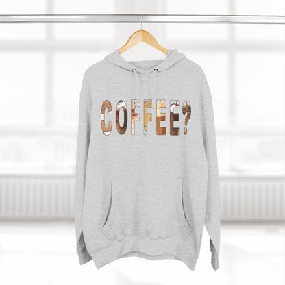 Cozy Coffee Lover Hoodie, Fleece Pullover, Gift for Coffee Enthusiasts, Casual Wear, Fun Coffee Design, Warm Layer