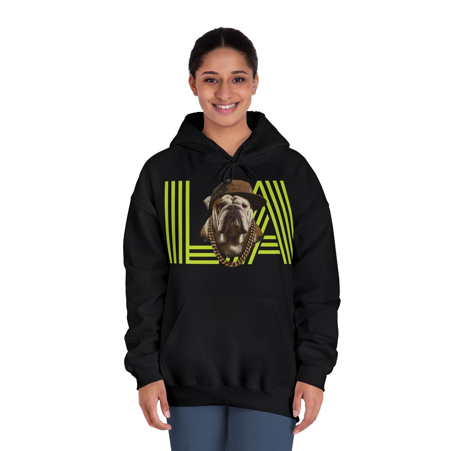 LA & BIG RACKS Hooded Sweatshirt, Unisex Hoodie, Funny Sweatshirt, Gift for Dog Lovers, Casual Wear, Streetwear Style