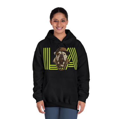 LA & BIG RACKS Hooded Sweatshirt, Unisex Hoodie, Funny Sweatshirt, Gift for Dog Lovers, Casual Wear, Streetwear Style