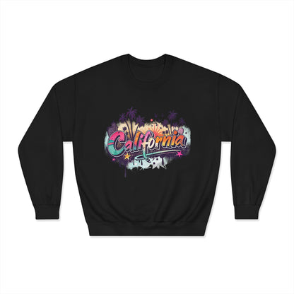 California Vibes Crewneck Sweatshirt | Perfect for Casual Outings, Travel, Spring, Summer, Gift for Friends