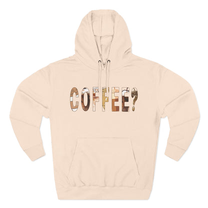 Cozy Coffee Lover Hoodie, Fleece Pullover, Gift for Coffee Enthusiasts, Casual Wear, Fun Coffee Design, Warm Layer