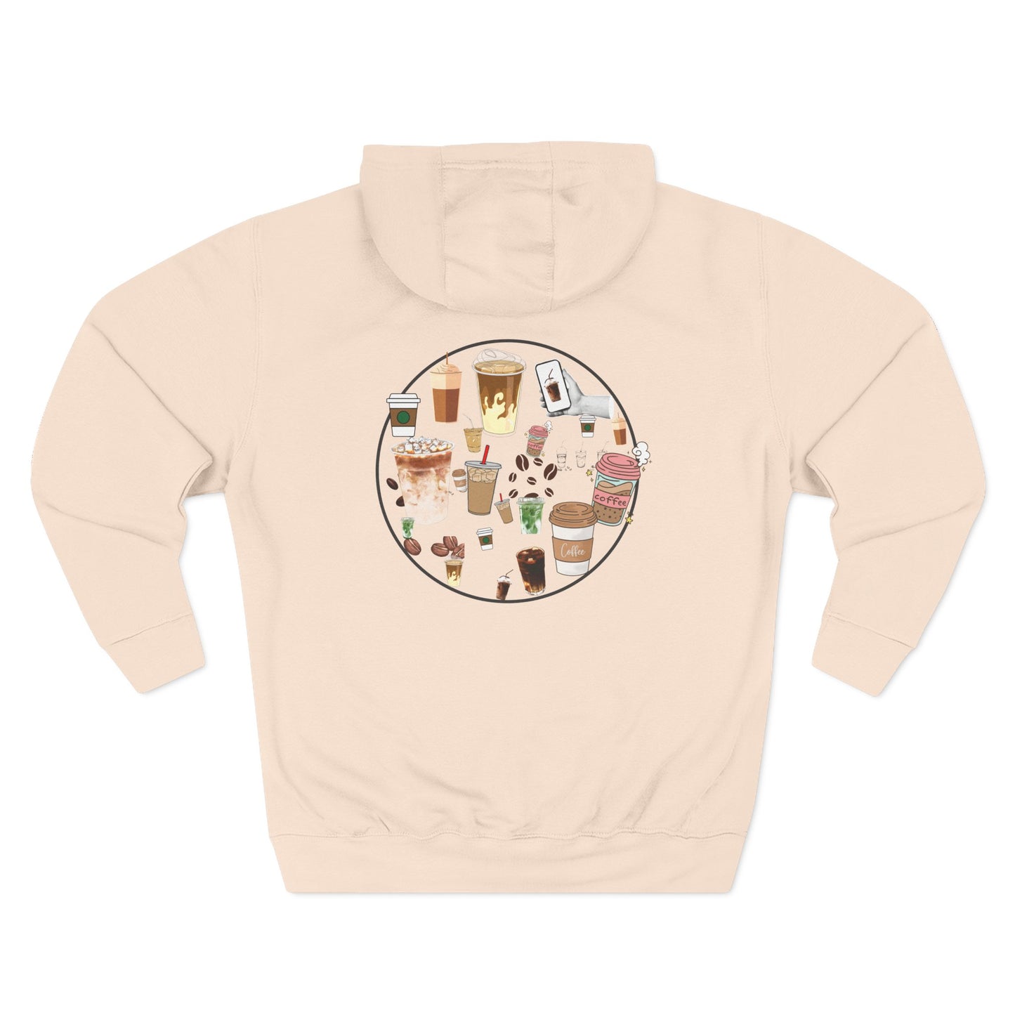Cozy Coffee Lover Hoodie, Fleece Pullover, Gift for Coffee Enthusiasts, Casual Wear, Fun Coffee Design, Warm Layer