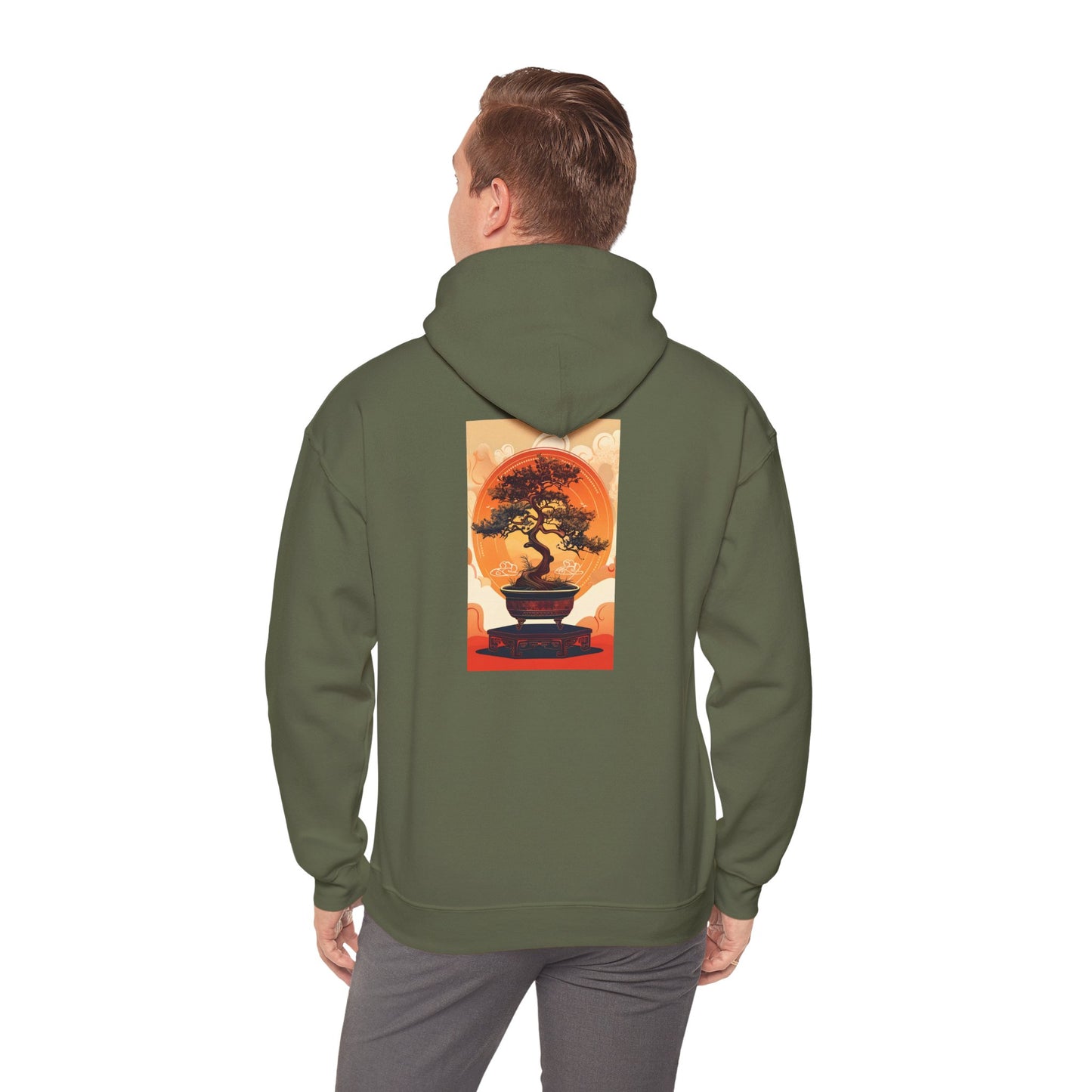 Oriental Tree Unisex Hoodie, Cozy Sweatshirt, Gift for Nature Lovers, Autumn Fashion, Casual Wear, Unique Graphic Apparel