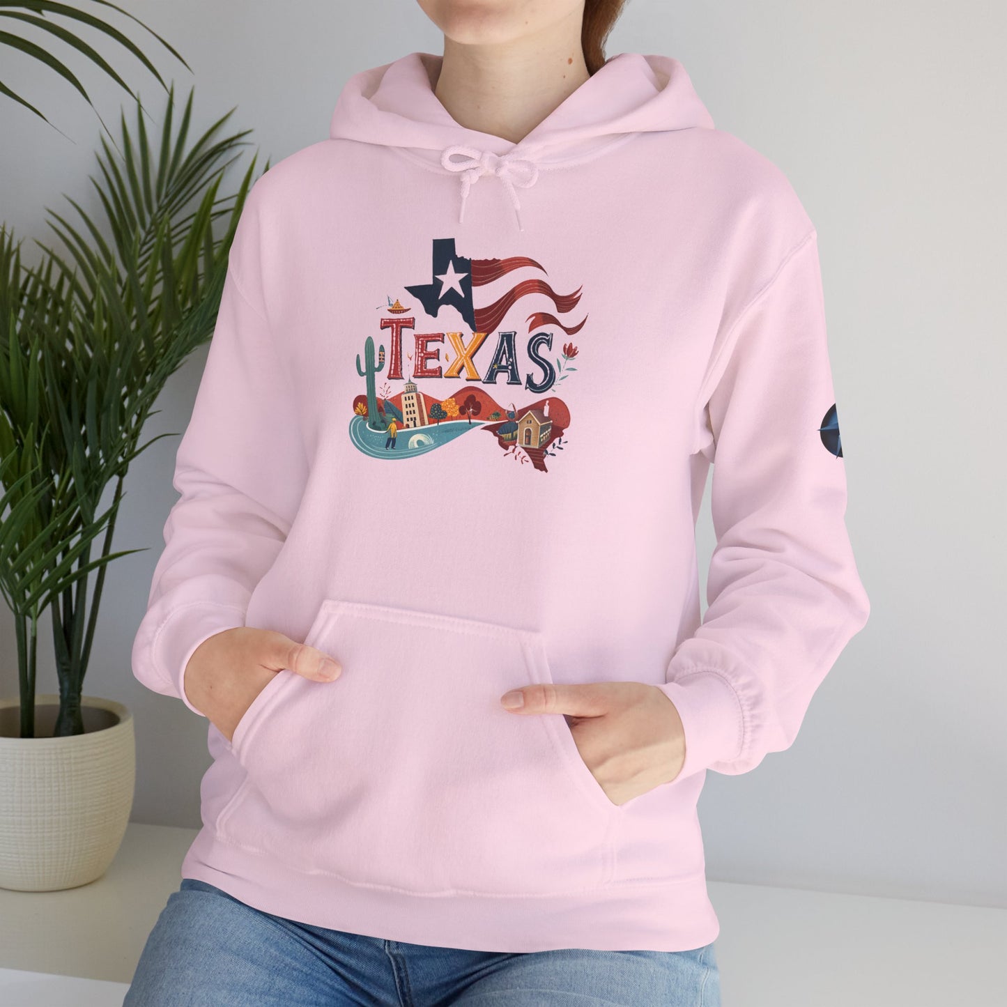 Texas Pride Hooded Sweatshirt - Unisex Heavy Blend, Cozy Texas Apparel, Graphic Sweatshirt for Men & Women, Gift for Texans, State [...]