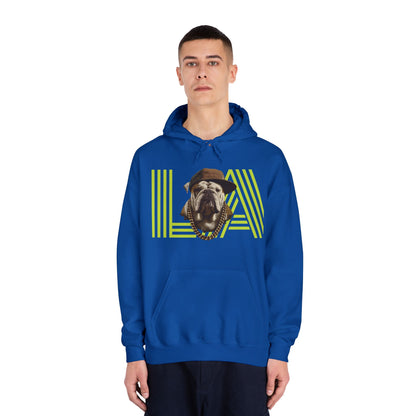 LA & BIG RACKS Hooded Sweatshirt, Unisex Hoodie, Funny Sweatshirt, Gift for Dog Lovers, Casual Wear, Streetwear Style