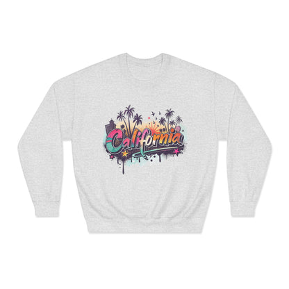 California Vibes Crewneck Sweatshirt | Perfect for Casual Outings, Travel, Spring, Summer, Gift for Friends