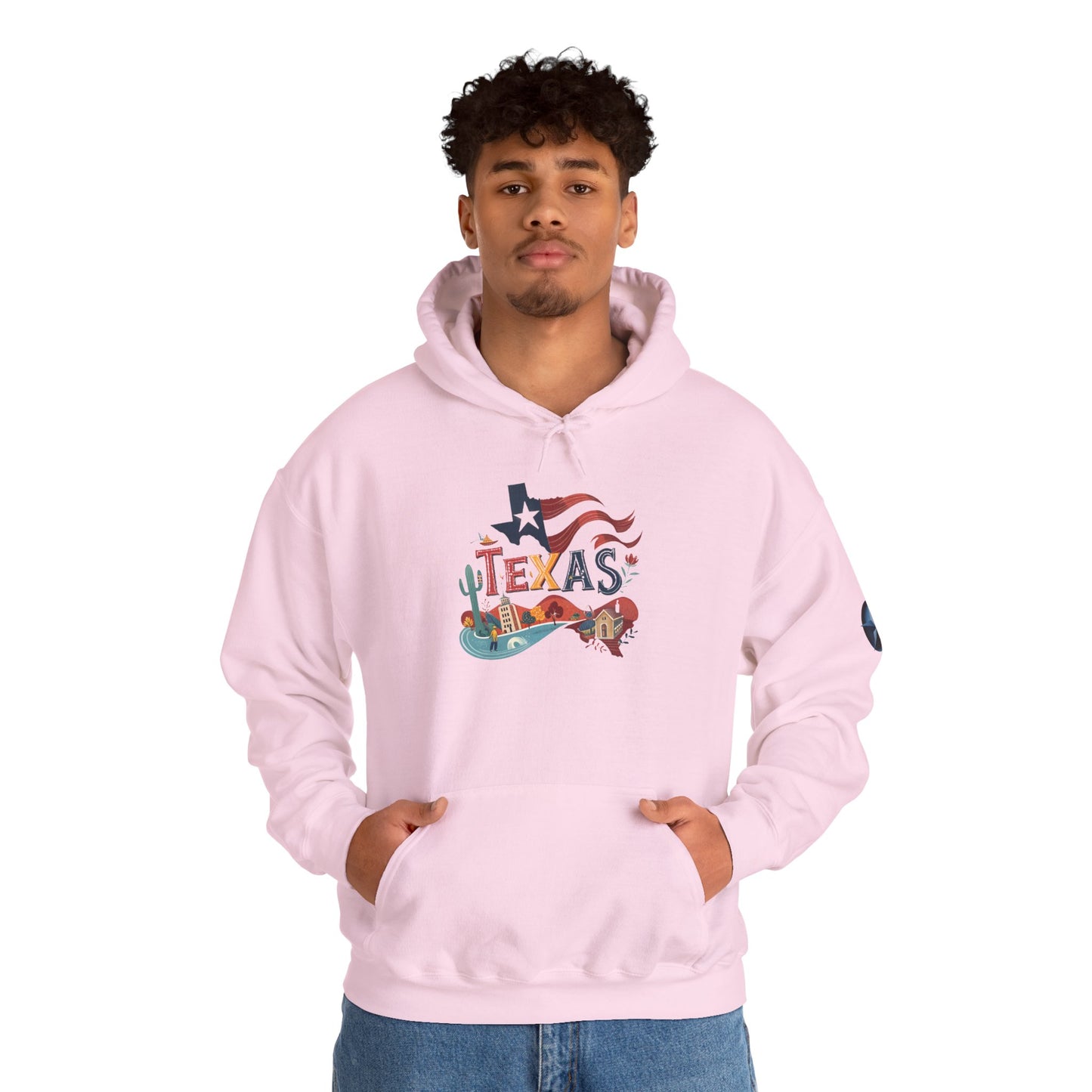 Texas Pride Hooded Sweatshirt - Unisex Heavy Blend, Cozy Texas Apparel, Graphic Sweatshirt for Men & Women, Gift for Texans, State [...]