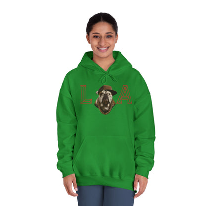 LA & BIG RACKS Hooded Sweatshirt, Unisex Hoodie, Funny Sweatshirt, Gift for Dog Lovers, Casual Wear, Streetwear Style