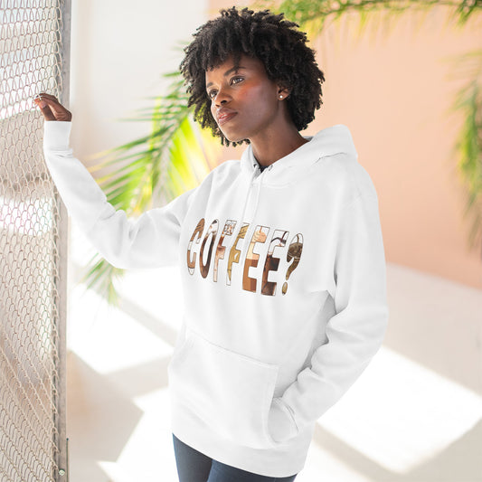 Cozy Coffee Lover Hoodie, Fleece Pullover, Gift for Coffee Enthusiasts, Casual Wear, Fun Coffee Design, Warm Layer