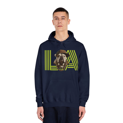 LA & BIG RACKS Hooded Sweatshirt, Unisex Hoodie, Funny Sweatshirt, Gift for Dog Lovers, Casual Wear, Streetwear Style