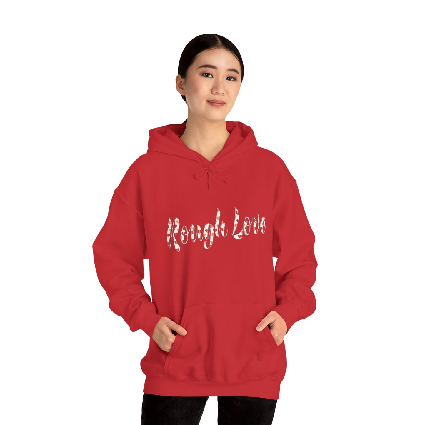 Rough Love Hooded Sweatshirt | Cozy Unisex Hoodie, Perfect Gift for Friends, Casual Wear, Street Style, Holiday Favorite