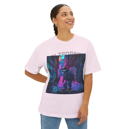 Vibrant Street Art Boxy Tee, Oversized Graphic Tee, Casual Wear, Urban Outfit, Gift for Art Lovers, Trendy Summer Top