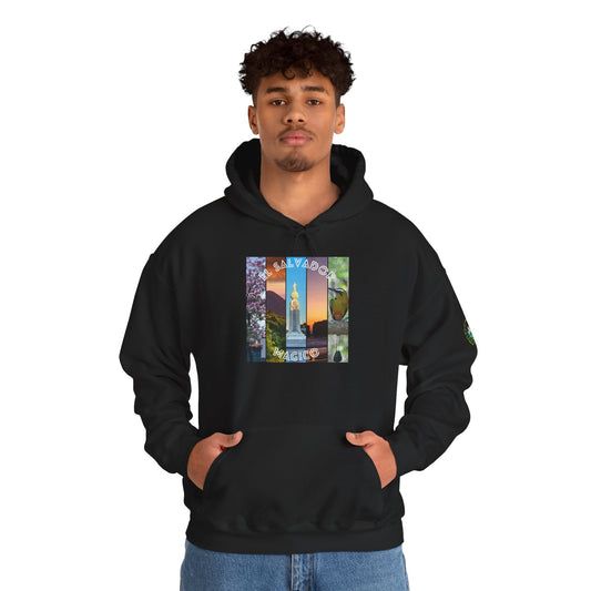El Salvador Graphic Hoodie - Cozy Unisex Sweatshirt for Travel Lovers, Gift for Friends, Casual Wear, Holiday Apparel