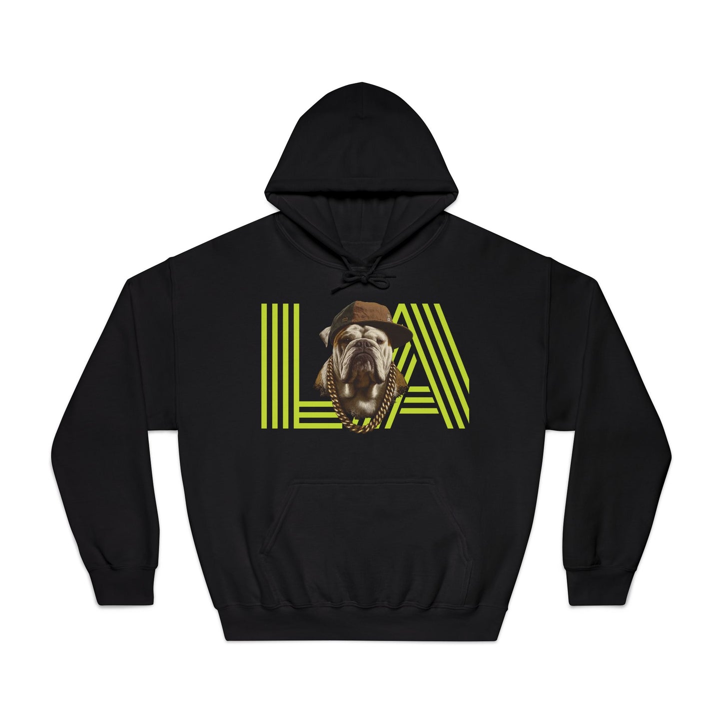 LA & BIG RACKS Hooded Sweatshirt, Unisex Hoodie, Funny Sweatshirt, Gift for Dog Lovers, Casual Wear, Streetwear Style