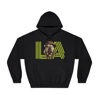 LA & BIG RACKS Hooded Sweatshirt, Unisex Hoodie, Funny Sweatshirt, Gift for Dog Lovers, Casual Wear, Streetwear Style